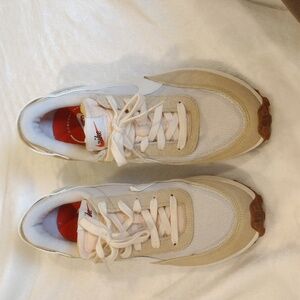 Nike Women's Cream and White Sneakers